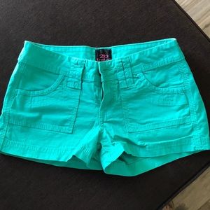 Aqua teal shorts